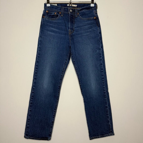 LEVI’S Premium Wedgie Straight Leg Minimalist Casual Button Fly Rigid Denim Jean - Picture 2 of 11